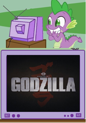 Size: 522x743 | Tagged: safe, derpibooru import, spike, dragon, exploitable meme, godzilla (series), godzilla 2014, meme, tv meme, vector