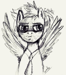 Size: 835x956 | Tagged: safe, artist:nathuswaan, derpibooru import, castiel, ponified, sketch, supernatural