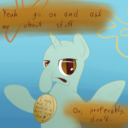 Size: 500x500 | Tagged: safe, derpibooru import, ask, ask squidpony, ponified, spongebob squarepants, squidward tentacles, tumblr