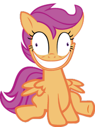 Size: 400x533 | Tagged: safe, artist:kuren247, derpibooru import, scootaloo, insanity, psycho, simple background, transparent background, vector