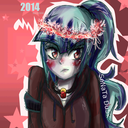 Size: 1000x1000 | Tagged: safe, artist:edline02, sonata dusk, equestria girls, rainbow rocks, blushing