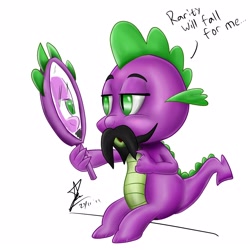 Size: 1600x1600 | Tagged: safe, artist:ran-th, derpibooru import, spike, dragon, male, moustache, solo