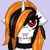 Size: 100x100 | Tagged: safe, artist:xcinnamon-twistx, oc, oc only, oc:bright tear, pony, unicorn, :p, animated, blinking, bust, gif, hair over one eye, looking at you, pixel art, silly, solo, tongue out, ych result