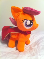 Size: 900x1205 | Tagged: safe, artist:planetplush, derpibooru import, scootaloo, pony, cape, clothes, irl, photo, plushie, solo