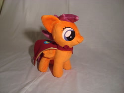 Size: 900x675 | Tagged: safe, artist:planetplush, derpibooru import, scootaloo, pony, cape, clothes, irl, photo, plushie, solo