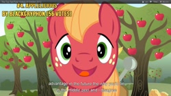 Size: 1920x1080 | Tagged: safe, derpibooru import, screencap, big macintosh, earth pony, pony, applelicious, male, stallion, youtube caption