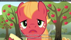 Size: 1920x1080 | Tagged: safe, derpibooru import, screencap, big macintosh, earth pony, pony, applelicious, male, stallion, youtube caption