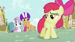 Size: 993x559 | Tagged: safe, artist:capnpea, edit, screencap, apple bloom, scootaloo, sweetie belle, cutie mark crusaders, fimbriae, wat