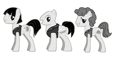 Size: 1042x538 | Tagged: safe, derpibooru import, pony creator, black and white, grayscale, ponified, the three stooges