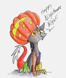 Size: 1120x1326 | Tagged: safe, artist:frankilew, discord, draconequus, male, nightmare night, solo, young