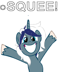 Size: 1426x1755 | Tagged: safe, artist:anightlypony, derpibooru import, oc, oc only, happy, irrational exuberance, nightly, solo, squee