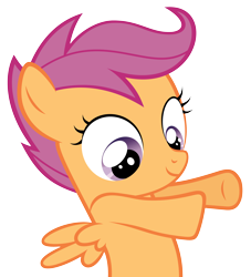 Size: 3000x3300 | Tagged: safe, artist:reginault, scootaloo, cute, cutealoo, high res, hooves out, simple background, solo, transparent background, vector