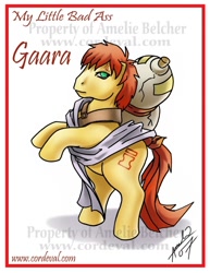 Size: 600x776 | Tagged: safe, artist:amelie-ami-chan, g3, gaara, naruto, ponified