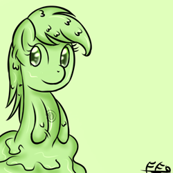 Size: 750x750 | Tagged: safe, artist:freefraq, oc, oc only, goo pony, original species, monster, slime