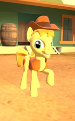 Size: 900x1440 | Tagged: safe, artist:poninnahka, derpibooru import, braeburn, earth pony, pony, cowboy hat, gmod, male, two toned mane