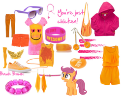 Size: 612x516 | Tagged: safe, derpibooru import, screencap, scootaloo, pegasus, pony, female, filly, orange coat, outfit, purple mane, wings