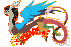 Size: 1024x683 | Tagged: safe, artist:shadow-of-destiny, derpibooru import, discord, draconequus, lord of chaos, male, simple background, transparent background