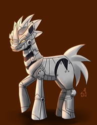 Size: 900x1165 | Tagged: safe, artist:starshinebeast, derpibooru import, godzilla (series), kiryu (godzilla series), mech, mechagodzilla, ponified