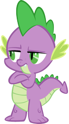 Size: 588x1050 | Tagged: safe, artist:superelectrogirl98, derpibooru import, spike, dragon, simple background, transparent background, unamused, vector