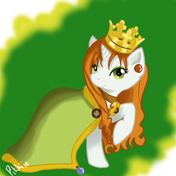 Size: 900x900 | Tagged: safe, artist:pikkinon, cornet, crown, jewelry, ponified, regalia, rhapsody: a musical adventure, solo