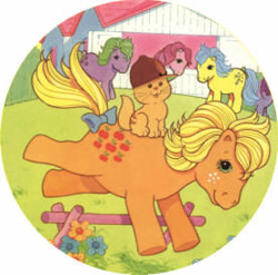 Size: 276x273 | Tagged: safe, derpibooru import, applejack (g1), cat, earth pony, pony, g1, female, mare