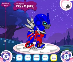 Size: 712x600 | Tagged: safe, pony, mane, optimus prime, pony maker, transformers