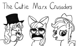 Size: 681x416 | Tagged: safe, derpibooru import, apple bloom, scootaloo, sweetie belle, cutie mark crusaders, cutie marx crusaders, marx brothers