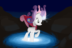 Size: 1500x1000 | Tagged: safe, artist:andergrin, derpibooru import, sweetie belle, magic, teenager