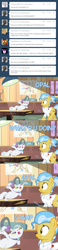 Size: 600x2597 | Tagged: safe, artist:adiwan, derpibooru import, doctor fauna, opalescence, ask, ask the vet pony, comic, frown, lip bite, open mouth, pet, scared, stahp, this will end in pain, tumblr, vet, wide eyes, zoom