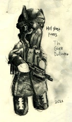 Size: 788x1331 | Tagged: safe, artist:thegreekdollmaker, helghast, killzone, ponified, sketch