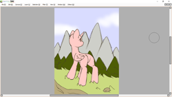 Size: 1366x768 | Tagged: safe, artist:xcinnamon-twistx, oc, pony, adventure, advertisement, commission, forest, grass, looking up, mountain, sky, solo, your character here