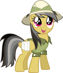 Size: 1157x1340 | Tagged: safe, artist:artpwny, derpibooru import, daring do, simple background, solo, transparent background, vector