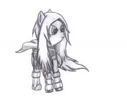 Size: 1268x962 | Tagged: safe, artist:tyrellus, derpibooru import, claymore, ponified, sketch