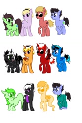 Size: 731x1093 | Tagged: safe, derpibooru import, dave strider, davesprite, homestuck, jade harley, jadesprite, john egbert, ponified, rose lalonde, sprite