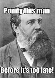 Size: 300x422 | Tagged: safe, derpibooru import, human, barely pony related, beard, black and white, epic beard, exploitable meme, friedrich engels, grayscale, make it happen