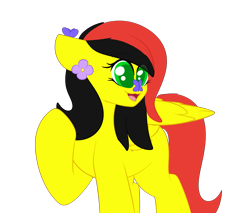 Size: 2393x2039 | Tagged: safe, artist:xcinnamon-twistx, oc, oc:aesthetics, butterfly, pony, cute, flower, happy, smiling