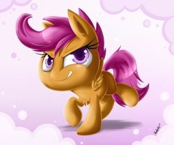 Size: 1443x1200 | Tagged: safe, artist:knifeh, artist:leadhooves, derpibooru import, scootaloo, chest fluff