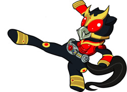 Size: 900x656 | Tagged: safe, artist:valornomad, derpibooru import, kamen rider, kamen rider kuuga, ponified