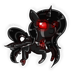 Size: 882x905 | Tagged: safe, derpibooru import, oc, oc only, alicorn, bat pony, bat pony alicorn, pony, alicorn oc, cross, glowing eyes, red and black oc