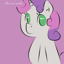 Size: 500x503 | Tagged: safe, derpibooru import, sweetie belle, pony, unicorn, female, filly, pregnant, pregnant sweetie belle, solo