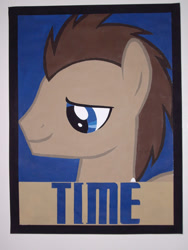 Size: 900x1200 | Tagged: safe, artist:iceroadlion, derpibooru import, doctor whooves, painting, poster, time