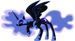 Size: 7510x4120 | Tagged: safe, artist:90sigma, derpibooru import, nightmare moon, alicorn, pony, absurd resolution, simple background, smug, solo, transparent background, vector