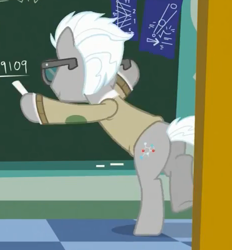 Size: 464x500 | Tagged: safe, derpibooru import, screencap, chalk, chalkboard, covalent bond, glasses, math, plot