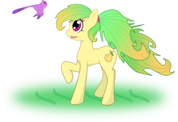 Size: 1352x923 | Tagged: safe, artist:belousov, derpibooru import, oc, oc only, oc:duchess, bird, lemonade, lemonade pony, ponified, solo