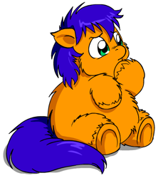 Size: 400x450 | Tagged: safe, artist:marcusmaximus, derpibooru import, fluffy pony, confused, fluffy pony original art