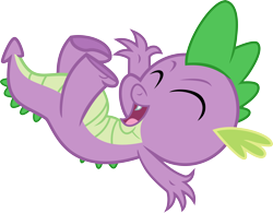 Size: 5000x3890 | Tagged: safe, artist:ambassad0r, derpibooru import, spike, dragon, laughing, simple background, transparent background, vector