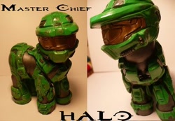 Size: 400x276 | Tagged: safe, derpibooru import, crossover, custom, halo (series), master chief, ponified