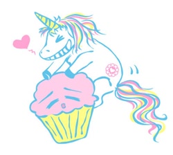 Size: 400x358 | Tagged: safe, artist:blush-art, derpibooru import, pony, unicorn, cupcake