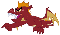 Size: 10000x5862 | Tagged: safe, artist:rainbowderp98, derpibooru import, garble, dragon, absurd resolution, simple background, transparent background, vector