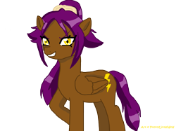 Size: 2835x2125 | Tagged: safe, artist:prettylittlewolf, derpibooru import, bleach (manga), ponified, shihouin yoruichi, simple background, transparent background